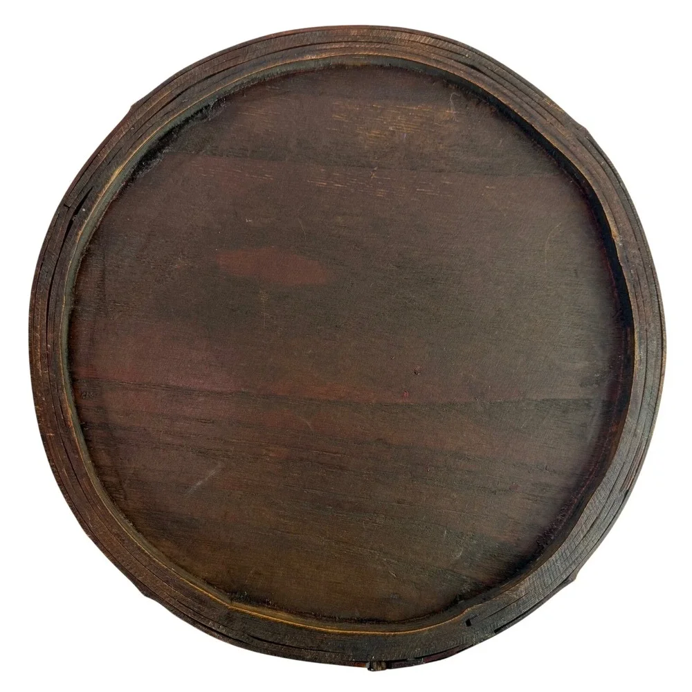 Large Rattan Bamboo Round Basket Tray‎ Centerpiece Serving Bowl Boho Decor